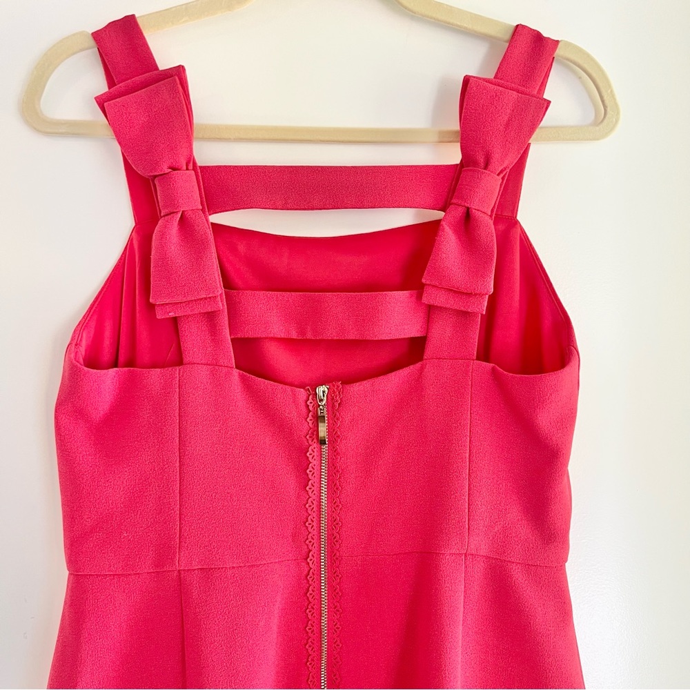 Nicolle Miller Pink Bow Strap Dress size 6 EUC